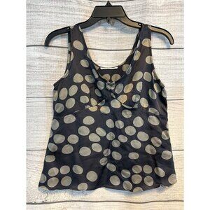 Madame À Paris Polka Dot Silk Tank Top Size 38/US 6